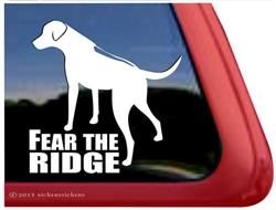 Fear the Ridge | Rhodesian Ridgeback Dog Decals & Stickers | NickerStickers