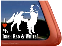 Irish Red and White Setter stickers 